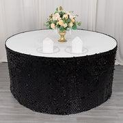 21ft Premium Big Payette Sequin Dual Layered Satin Table Skirt