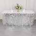 21ft Premium Big Payette Sequin Dual Layered Satin Table Skirt