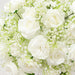 22" Pre-Arranged Silk Roses Bouquet Artificial Flower Ball - White ARTI_BALL_RS03_22_WHT