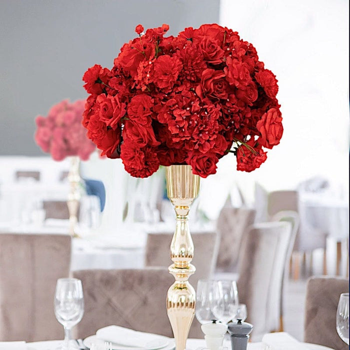 22" Silk Roses Hydrangea Chrysanthemum Bouquet Artificial Flower Ball