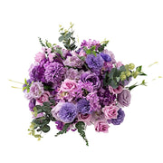 22" Silk Roses Hydrangea Chrysanthemum Bouquet Artificial Flower Ball ARTI_BALL_RS04_22_MIXLAV
