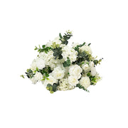 22" Silk Roses Hydrangea Chrysanthemum Bouquet Artificial Flower Ball ARTI_BALL_RS04_22_MIXWHT