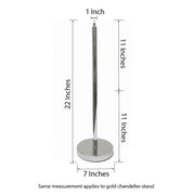 22" tall Wedding Centerpiece Metal Stand with Base