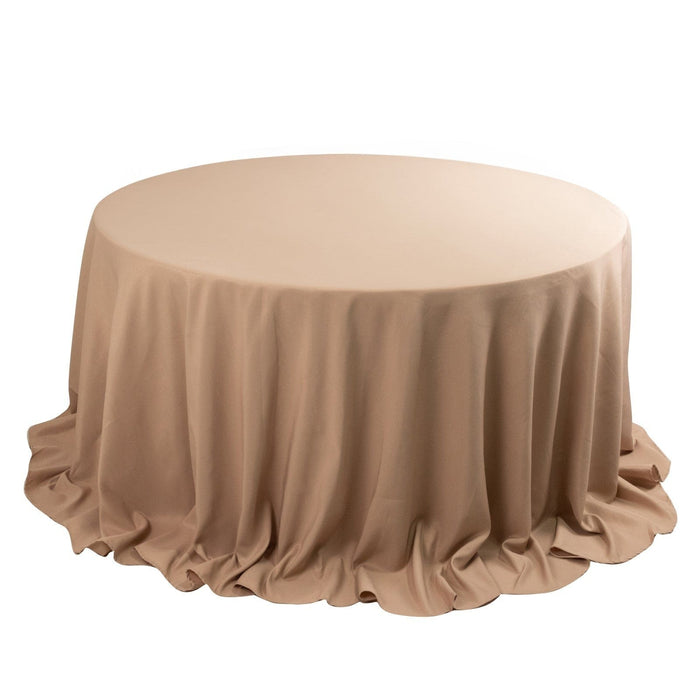 132" Premium Polyester Round Tablecloth Wedding Party Table Linens