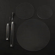 23" Spiral 3 Tier Round Plastic Cupcake Holder Dessert Display Stand - Clear CAKE_PLST_R011_3_CLR