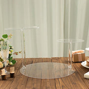 23" Spiral 3 Tier Round Plastic Cupcake Holder Dessert Display Stand - Clear CAKE_PLST_R011_3_CLR