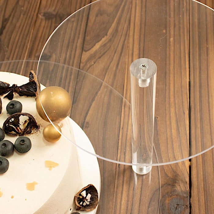 23" Spiral 3 Tier Round Plastic Cupcake Holder Dessert Display Stand - Clear CAKE_PLST_R011_3_CLR