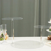 23" Spiral 3 Tier Round Plastic Cupcake Holder Dessert Display Stand - Clear CAKE_PLST_R011_3_CLR