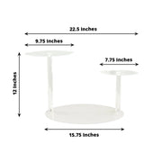 23" Spiral 3 Tier Round Plastic Cupcake Holder Dessert Display Stand - Clear CAKE_PLST_R011_3_CLR
