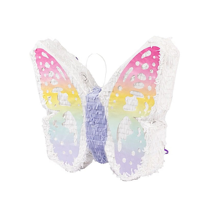 23" x 19" Paper Butterfly Pinata with Pastel Colored Wings - Assorted DECO_PIATA02_19_WHT