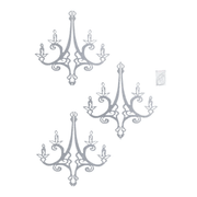 24" 3D Interlocking Cutout Design Glittered Acrylic Chandelier Hanging Decor
