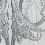 24" 3D Interlocking Cutout Design Glittered Acrylic Chandelier Hanging Decor