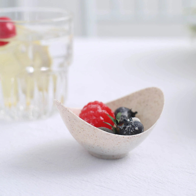 24 Bowls 3" Biodegradable Wheat Straw Fiber Dessert Cups - Natural DSP_DST_BPL003_1_NAT