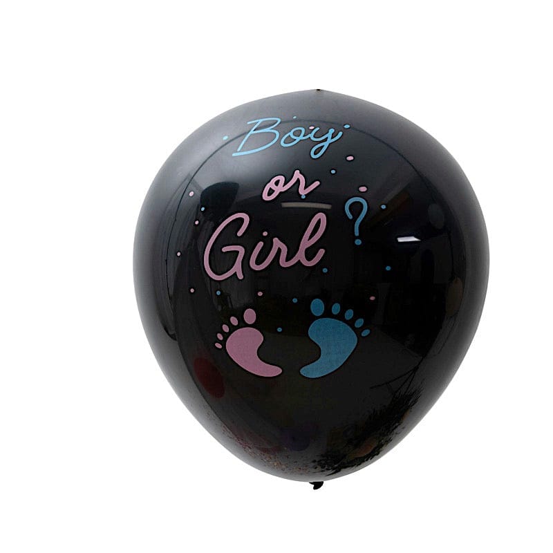 24" Boy or Girl Gender Reveal Latex Balloon with Confetti