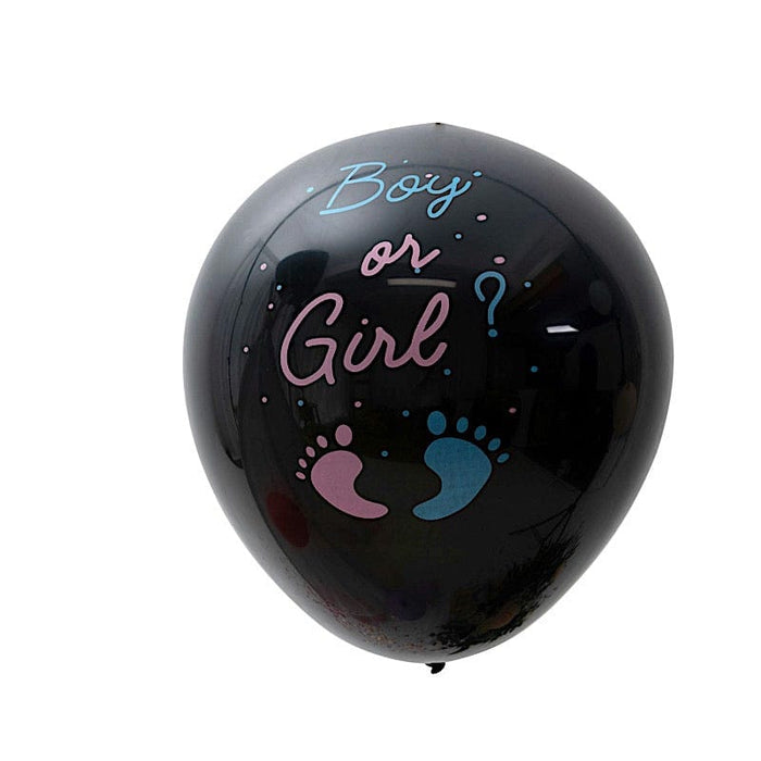 24" Boy or Girl Gender Reveal Latex Balloon with Confetti