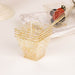 24 Clear 2 oz Gold Glittered Square Plastic Dessert Cups with Spoons Set - Disposable Tableware DSP_DST_CU007_2_CLGD