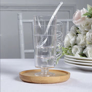 24 Clear 2 oz Plastic Mini Coffee Tea Espresso Cups with Spoons - Disposable Tableware DSP_DST_CU010_2_CLR