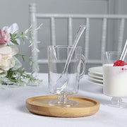 24 Clear 2 oz Plastic Mini Coffee Tea Espresso Cups with Spoons - Disposable Tableware DSP_DST_CU010_2_CLR