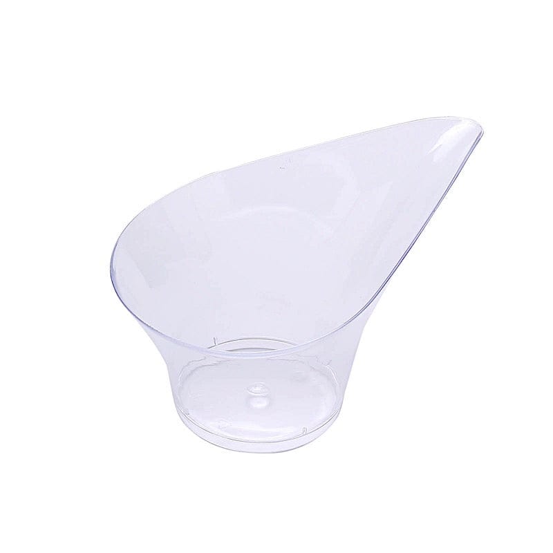 24 Clear 3 oz Mini Teardrop Plastic Dessert Cups - Disposable Tableware DSP_DST_CU005_3_CLR