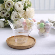 24 Clear 3 oz Mini Teardrop Plastic Dessert Cups - Disposable Tableware DSP_DST_CU005_3_CLR