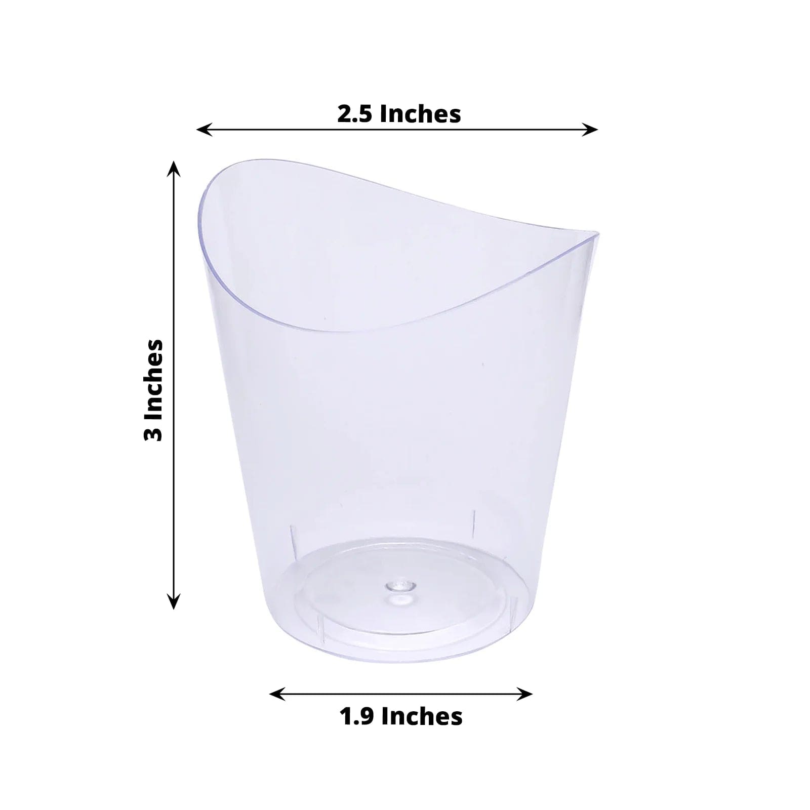 24 Clear 4 oz Mini Wavy Rim Plastic Dessert Cups - Disposable Tableware DSP_DST_CU006_4_CLR