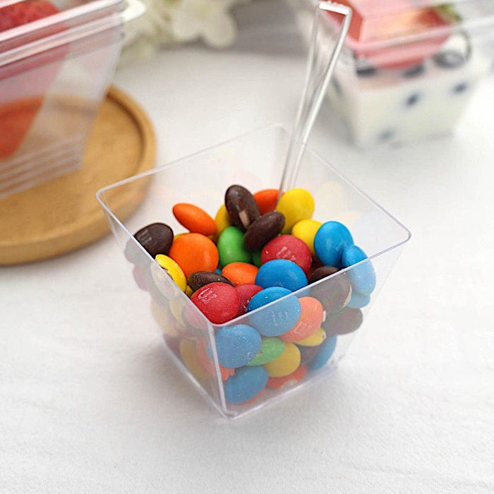 Disposable Transparent Box Lid Desserts  Disposable Plastic Dessert Cups  Lid - Disposable Cups - Aliexpress