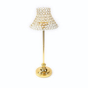 24" Crystal Beaded Lamp Style Shade Candle Holder - Gold CHDLR_CAND_044_25_GOLD