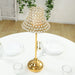 24" Crystal Beaded Lamp Style Shade Candle Holder - Gold CHDLR_CAND_044_25_GOLD