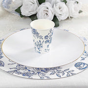 24 Disposable 9 oz French Toile Paper Cups - White