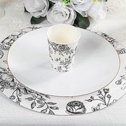 24 Disposable 9 oz French Toile Paper Cups - White