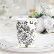 24 Disposable 9 oz French Toile Paper Cups - White