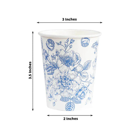 24 Disposable 9 oz French Toile Paper Cups - White