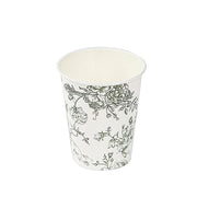 24 Disposable 9 oz French Toile Paper Cups - White DSP_PCUP_023_9_SAGE