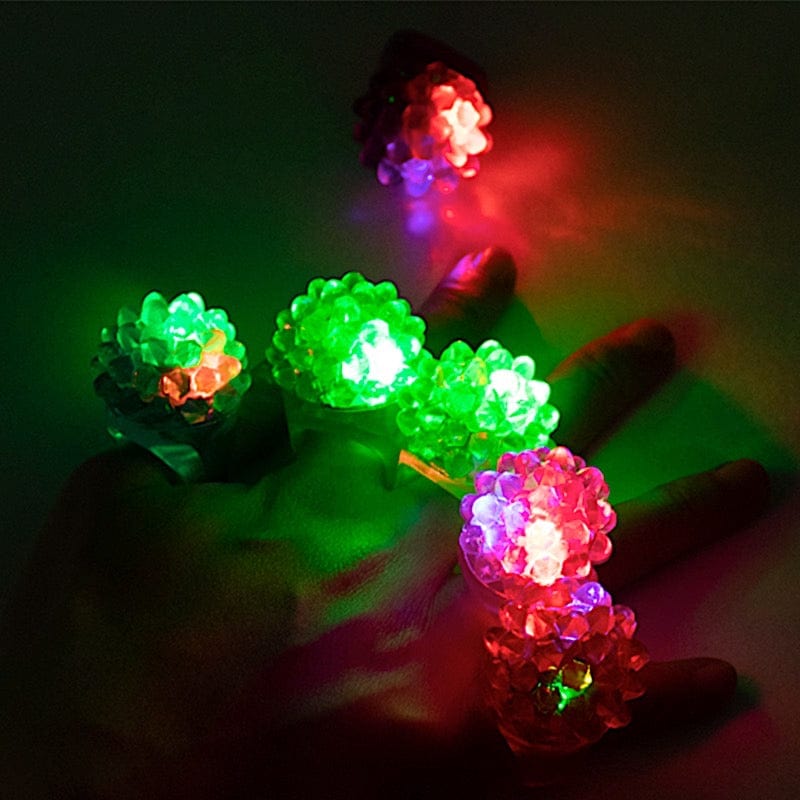 24 Flashing LED Light-Up Jelly Rings - Assorted LED_RING01_ASST