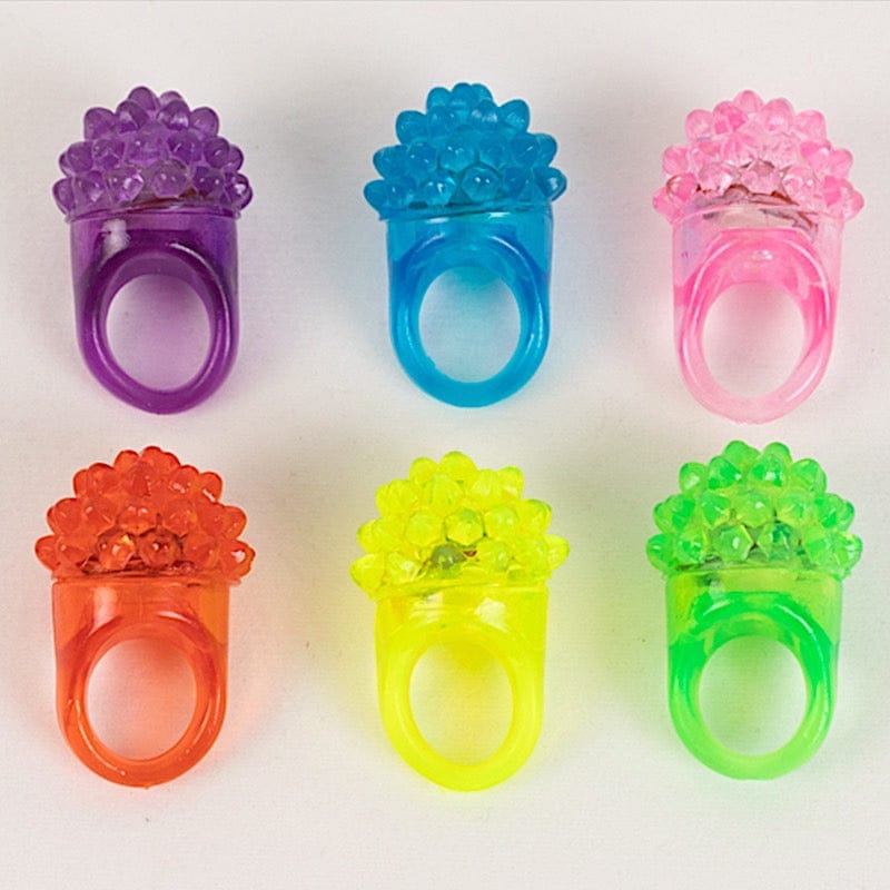 24 Flashing LED Light-Up Jelly Rings - Assorted LED_RING01_ASST