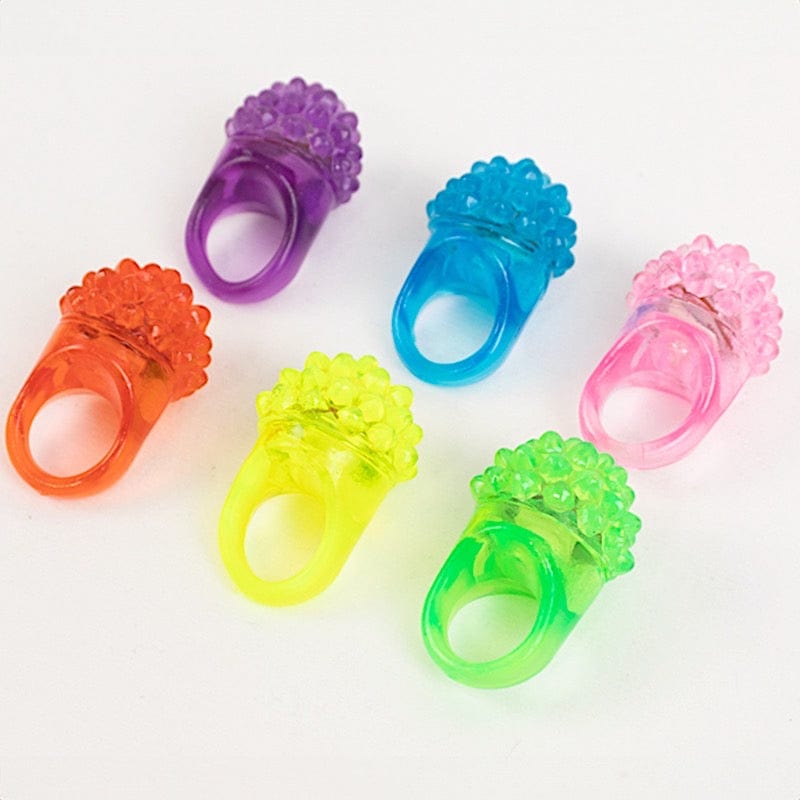 24 Flashing LED Light-Up Jelly Rings - Assorted LED_RING01_ASST