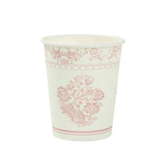 24 French Toile Floral Paper Cups - White and pink DSP_PCUP_016_9_PINK