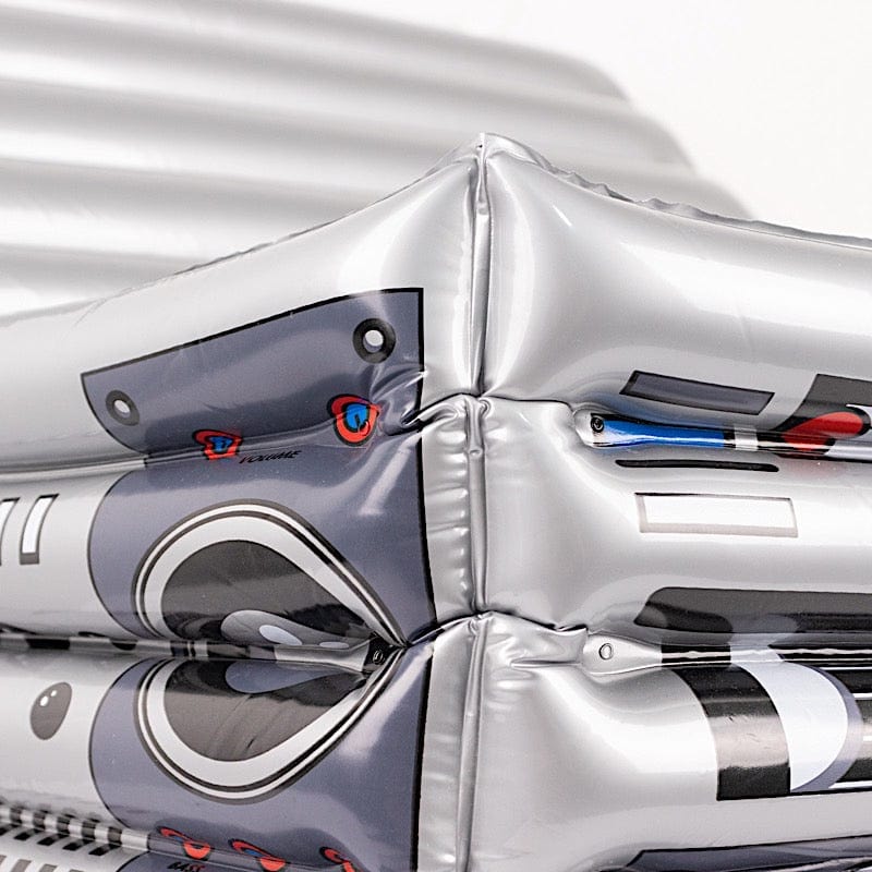 24" Inflatable 80's Themed Boom Box Ice Beverage Cooler - Silver FLOAT_16x24_BOOM