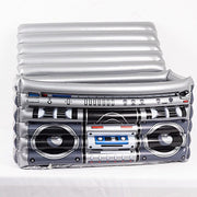 24" Inflatable 80's Themed Boom Box Ice Beverage Cooler - Silver FLOAT_16x24_BOOM