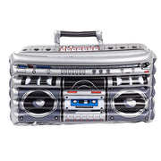 24" Inflatable 80's Themed Boom Box Ice Beverage Cooler - Silver FLOAT_16x24_BOOM