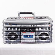 24" Inflatable 80's Themed Boom Box Ice Beverage Cooler - Silver FLOAT_16x24_BOOM