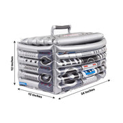 24" Inflatable 80's Themed Boom Box Ice Beverage Cooler - Silver FLOAT_16x24_BOOM