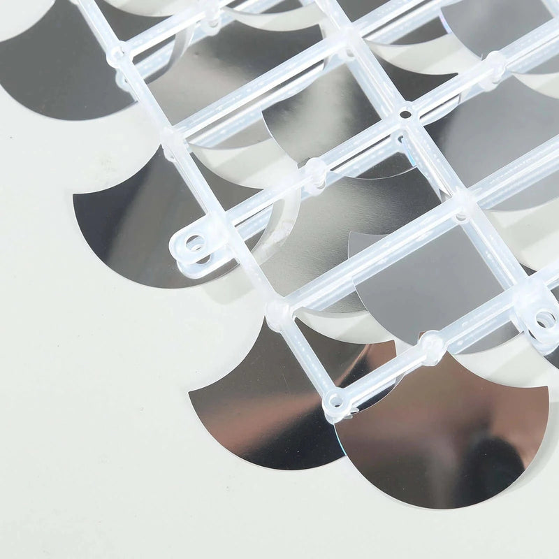 24 Mermaid Scales Sequin Shimmer Wall Photo Backdrop Panels - Iridescent Blue BKDP_PAN02_MERM_ABWB_24