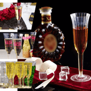 24 pack 6 oz Disposable Plastic Champagne Flute Glasses