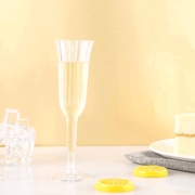 24 pack 6 oz Disposable Plastic Champagne Flute Glasses