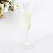 24 pack 6 oz Disposable Plastic Champagne Flute Glasses