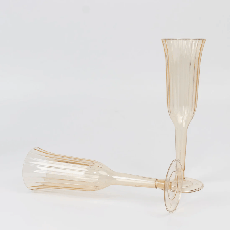 24 pack 6 oz Disposable Plastic Champagne Flute Glasses