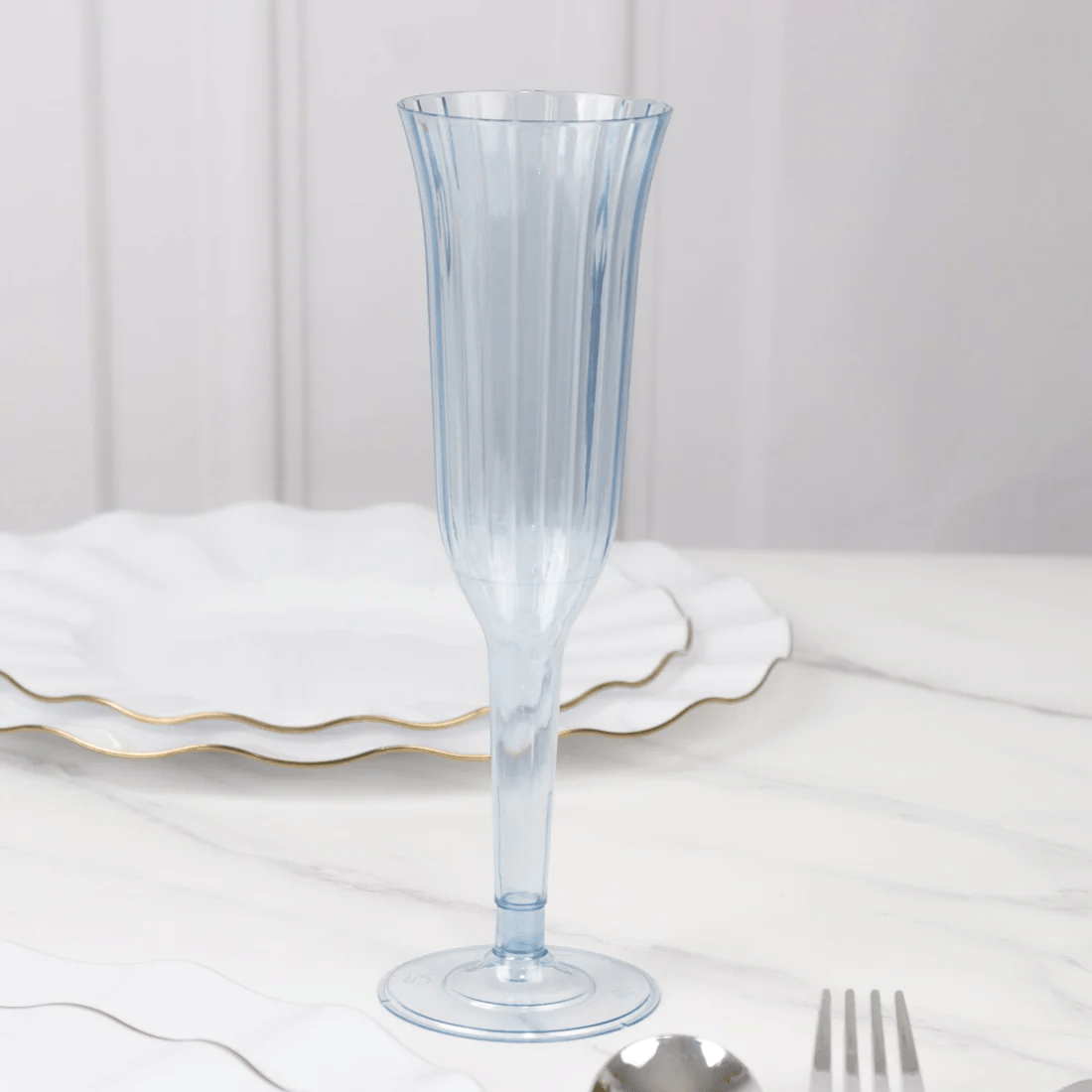 24 pack 6 oz Disposable Plastic Champagne Flute Glasses