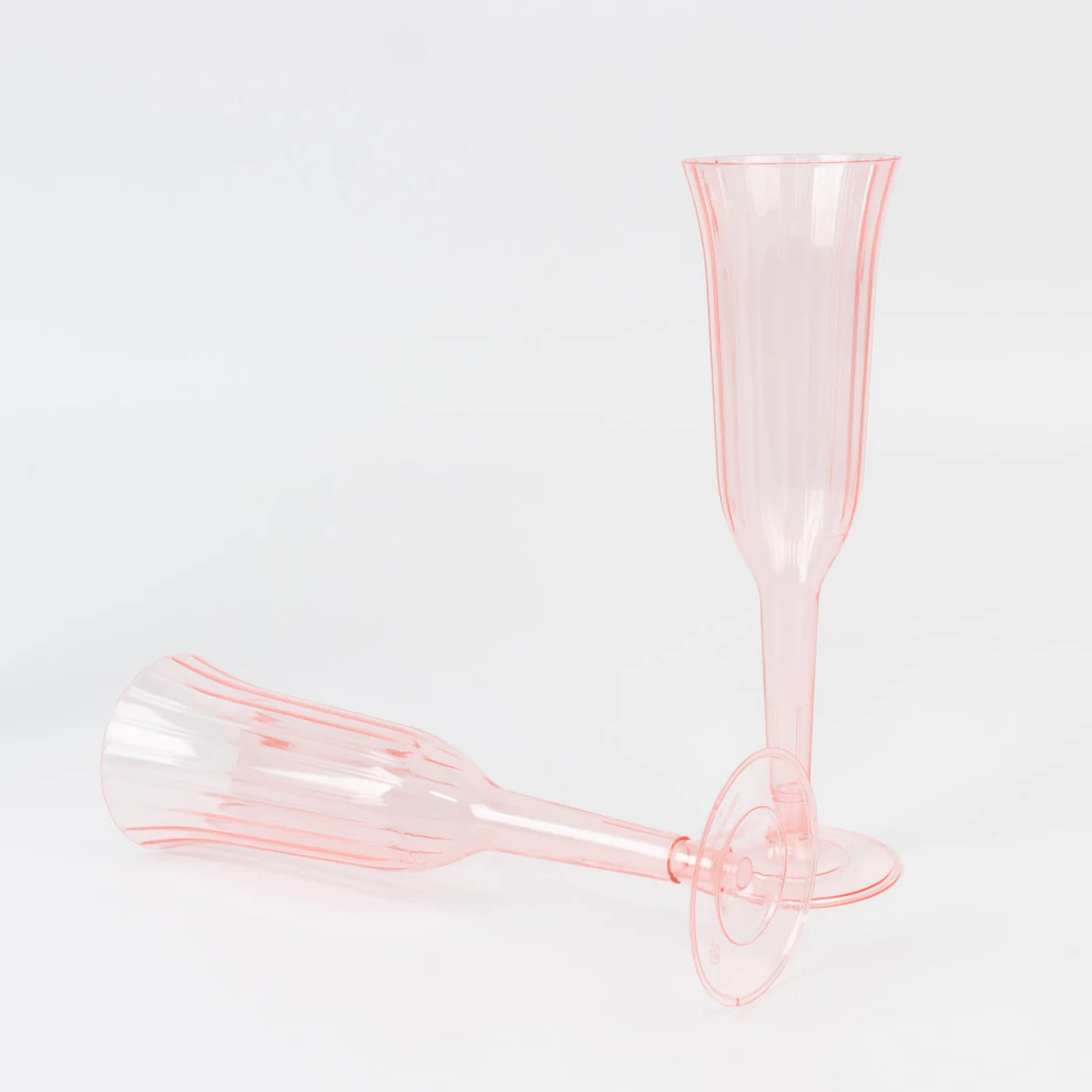 24 pack 6 oz Disposable Plastic Champagne Flute Glasses