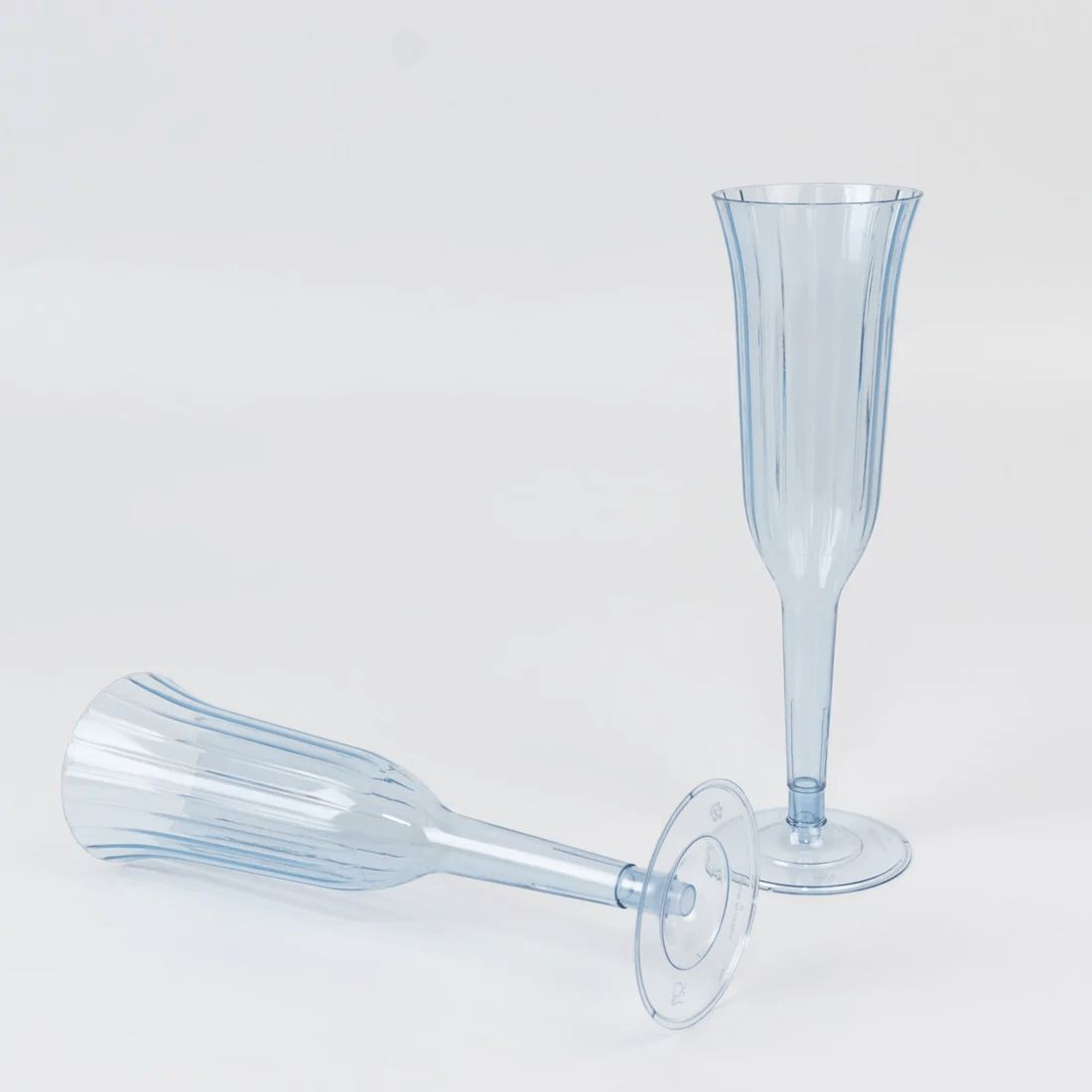 24 pack 6 oz Disposable Plastic Champagne Flute Glasses